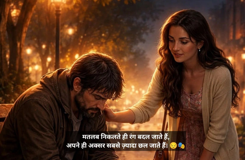 Matlabi Rishte Dhoka Shayari 2 Line