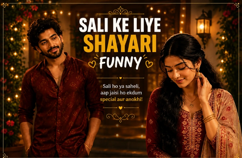 Sali Ke Liye Shayari Funny – हँसी-मज़ाक से भरा अनोखा रिश्ता, जो हर चेहरे पर मुस्कान ले आए sali ke liye shayari funny