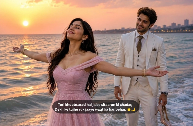 Khubsurti Ki Tareef Shayari 2 LINE