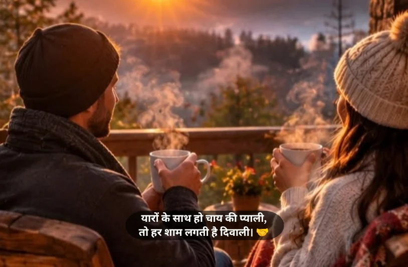 दोस्ती चाय पर शायरी
