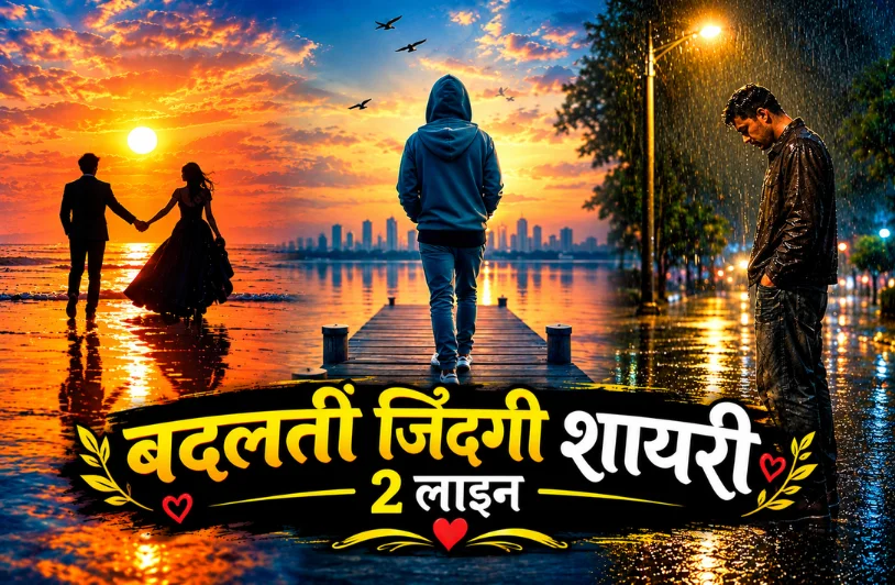 180+ बदलती जिंदगी शायरी 2 लाइन: वक़्त, हालात और बदलते रिश्तों पर दिल छू लेने वाली शायरी बदलती जिंदगी शायरी 2 लाइन