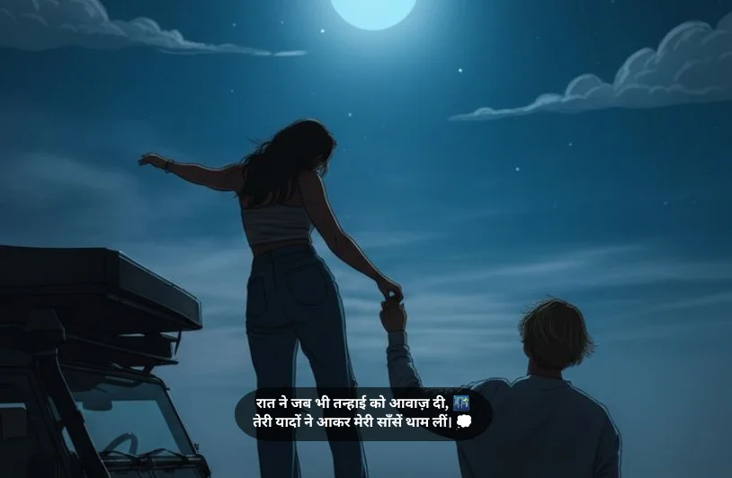 रात की शायरी हिंदी