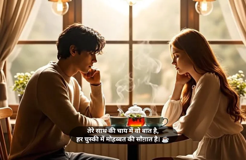 रोमांटिक चाय पर शायरी